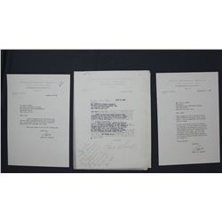 Three Robert W. Sarnoff Typed Letters Signed "Bob" as NBC President, January-September 1956