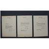 Image 1 : Three James Roosevelt Typed Letters Signed "Jimmy"; 10 1/2" x 7 1/4", September 1951 - May 1952