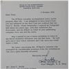 Image 2 : W. R. Smedberg Letter Signed "Smeddy" as USN Rear Admiral. One page, 8 1/2" x 6 7/8"; Oct. 8, 1956