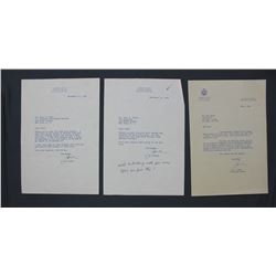 Three Jacob K. Javits Letters Signed "Jack", one as New York Attorney General; 1955-1956