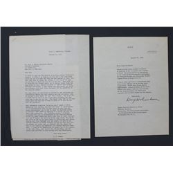 Two Dwight Eisenhower-related Documents; One Printed Letter and another, Both ex-P. C. Smith Coll.