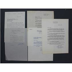 Lot of Letters incl. Signed Charles A. Willoughby, Lenore Coffee, James H. Duff, etc.