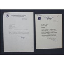 Two J. Edgar Hoover Letters Signed "Edgar" as FBI Director, ea. One Page; June 1953 and May 1954