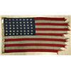 Image 1 : American Flag 48 Stars, 26" x 50", Wool. "U.S. Ensign No. 11 Mare Island Apr. 1XXX" (1941-1943)
