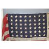 Image 2 : American Flag 48 Stars, 26" x 50", Wool. "U.S. Ensign No. 11 Mare Island Apr. 1XXX" (1941-1943)