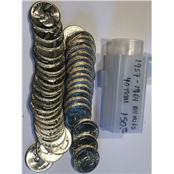 Brilliant Uncirculated Roll of 40 Total 1957-1964 Silver Quarters
