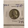 Image 1 : 1958 D Washington Silver Quarter Nice Early US Coin