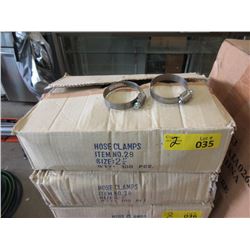 2 Cases of 2-1/4" Hose Clamps - 100 Per Case