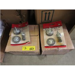 2 Boxes of 6 New 3 Piece Wire Brush Sets