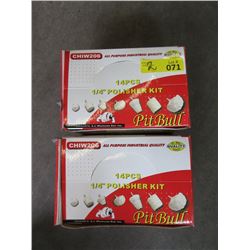 2 New 14 Piece 1/4" Polisher Kits