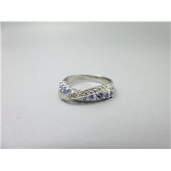 Tanzanite & Diamond Wrap Style Ring