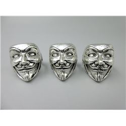 3 New Guy Fawkes Rings/Anonymous