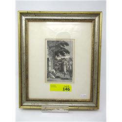 Antique Wood Engraving by John H. Hall Circa 1800