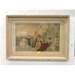 Vintage Print of Renaissance Balcony Scene