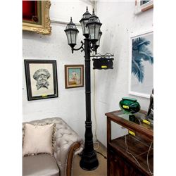 10 Feet Tall Cast Metal Street Lamp - Four Lights