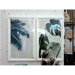 Pair of White Framed Wall Art