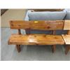 Image 1 : Four Foot Long Hand Crafted Live Edge Wood Bench