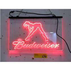 New Electric Neon Budweiser Sign - 8 x 12"