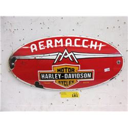 Vintage Harley Davidson Porcelain Sign
