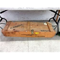 Canadian Army Wood Ammo Crate