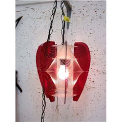Mid Century Acrylic Hanging Lamp