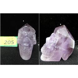Genuine Amethyst Healing Skull - Hand Carved