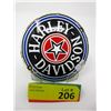 Image 1 : Vintage 5" Harley Davidson Porcelain Sign