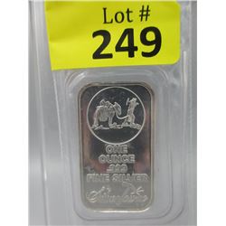 1 Oz Silver Towne Mint .999 Silver Bar