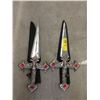 Image 1 : 2 New Stainless Steel Knives with Sheaths