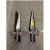 Image 1 : 2 New Stainless Steel Knives with Sheaths