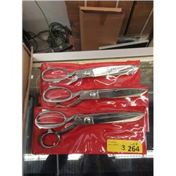 3 New Pairs of  10" Kare Stainless Steel Scissors