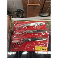 3 New Pairs of  10" Kare Stainless Steel Scissors