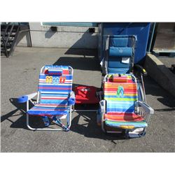 Patio Lounger & 2 Beach Chairs