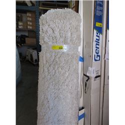 White Shag Area Carpet - Approximately 5 x 7 feet