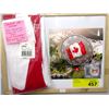 Image 1 : New Canadian Flag and 2015 Silver 25¢ Flag Coin
