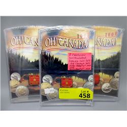 3 Uncirculated Sealed "Oh Canada" Coin Sets