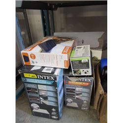 Pump & 4 Assorted Inflatable Mattresses