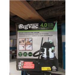 4 Gallon Wet/Dry Stainless Steel Vacuum