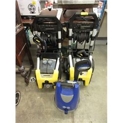 3 Assorted Pressure Washers