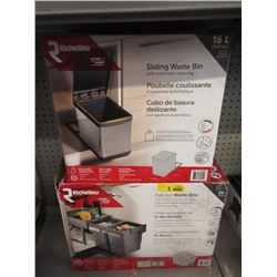 2 Sliding Pull-Out Waste Bins