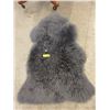 Image 1 : Grey Sheepskin Area Carpet - Store Return