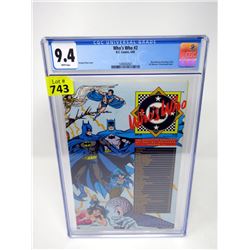 Graded 1985 "Who's Who #2" DC Comic