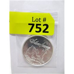 1 Troy Oz. Fine Silver "Miner & Mule" Round