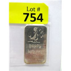 1 Troy Oz. Fine Silver "Happy Birthday 1986" Bar