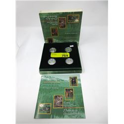 Canadian Sterling Silver Fifty Cent Four Coin Set