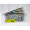 Image 1 : Three 1972 Sequentially Numbered Canadian $5 Bills
