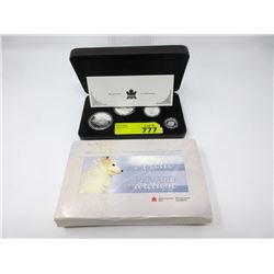 2004 .9999 Fine Silver Arctic Fox Four Coin Set