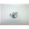 Image 1 : Blue Topaz & Diamond Sweetheart Ring