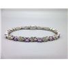 Image 1 : Amethyst & Diamond Tennis Bracelet