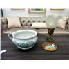 Image 1 : Victorian Chamber Pot & Brass Edwardian Lamp